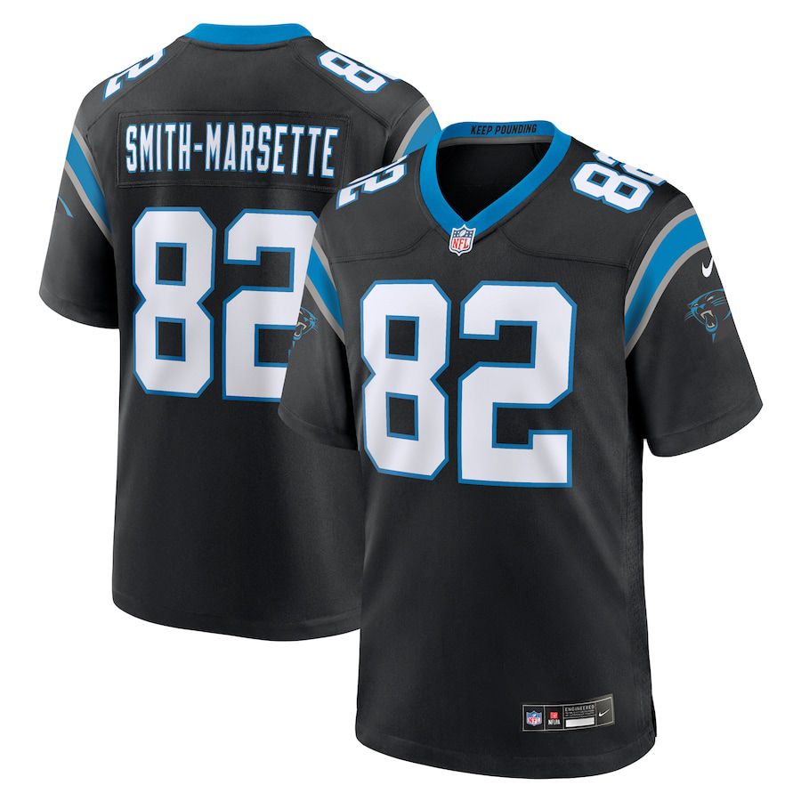 Men Carolina Panthers #82 Ihmir Smith-Marsette Nike Black Team Game NFL Jersey